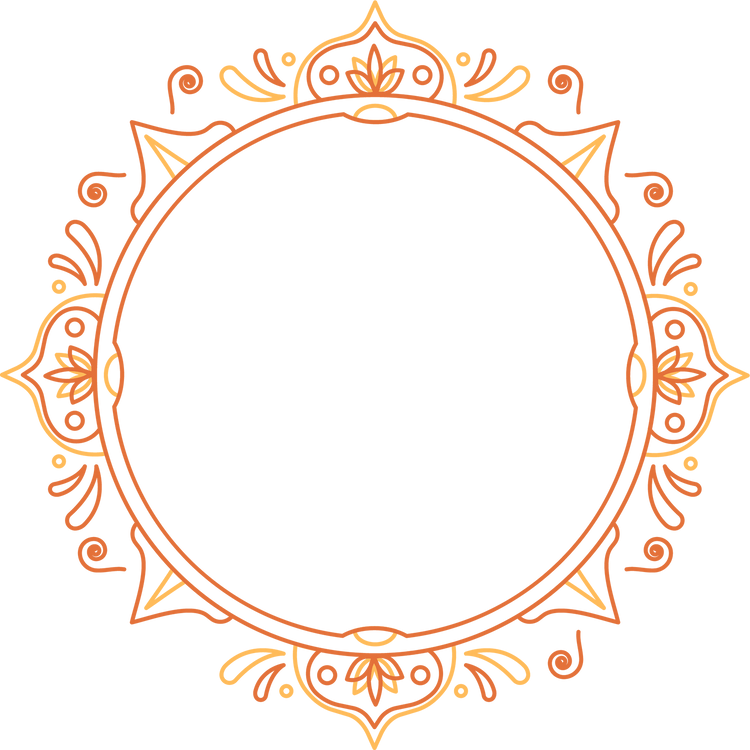 Elegant Ornate Profile Picture Round Frame